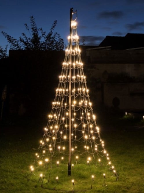 garden outdoor light tree flagpole lights led multicolor flagpole christmas tree