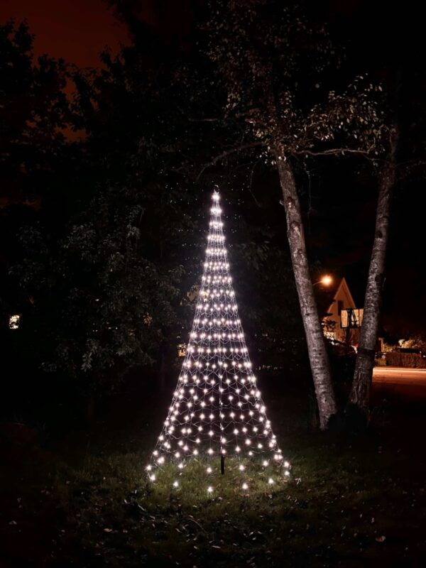 Garden Christmas light tree
