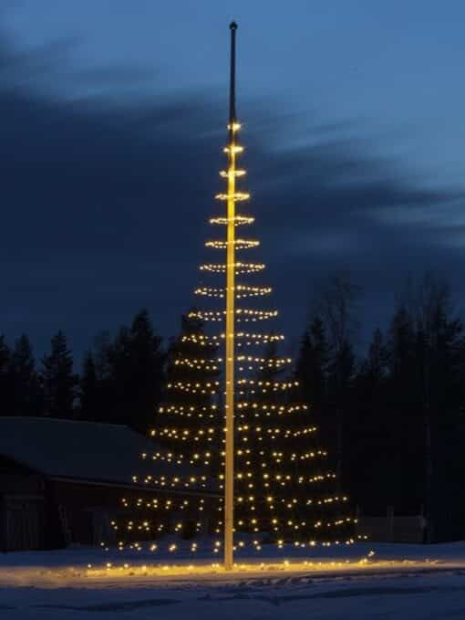 flagpole christmas light led outdoor garden decoration