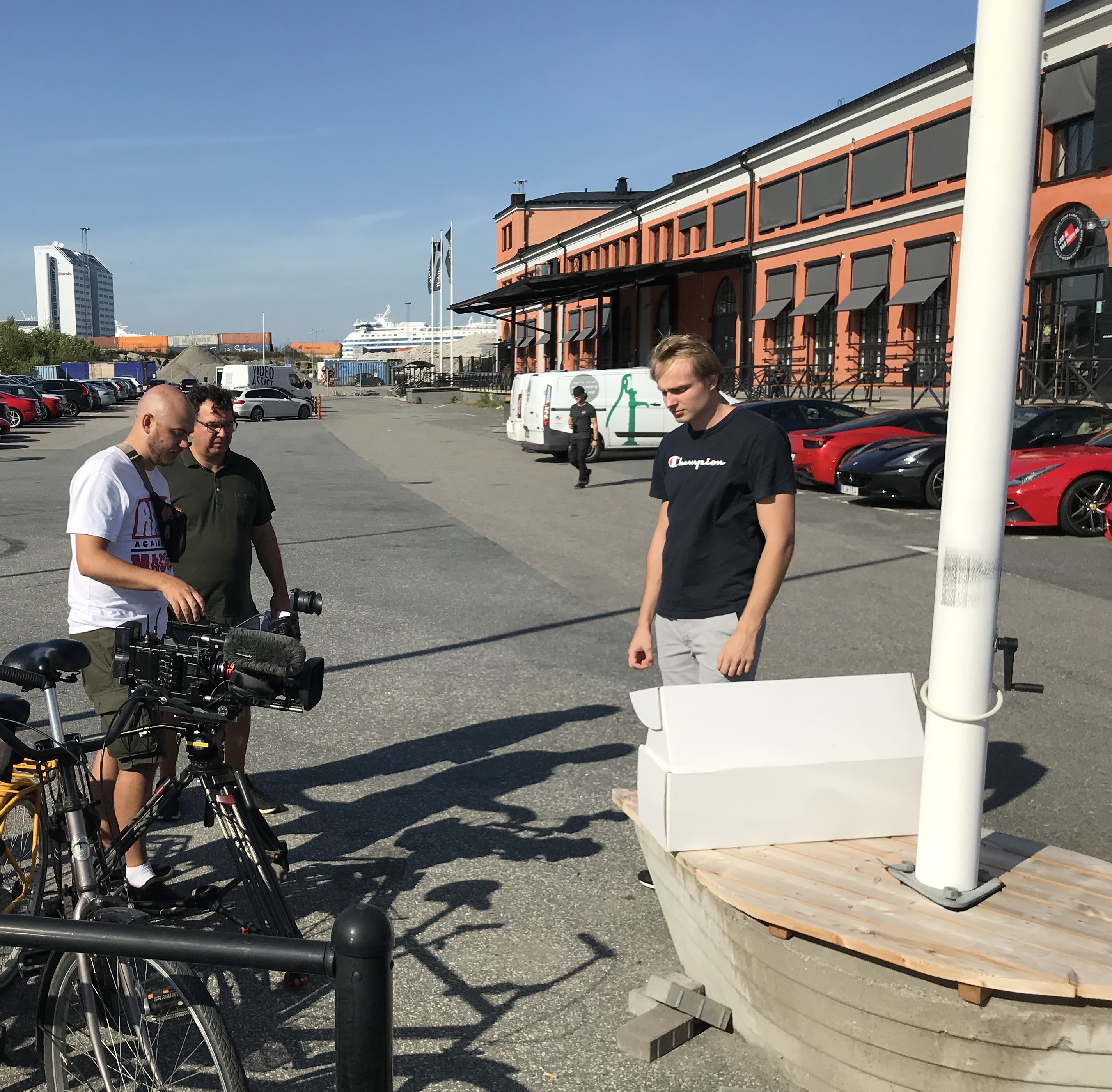 Filminspelning i Frihamnen - Montejaur