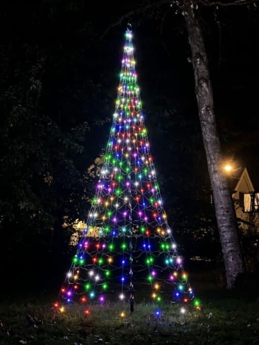 multicolor flagpole lights led multicolor flagpole christmas tree